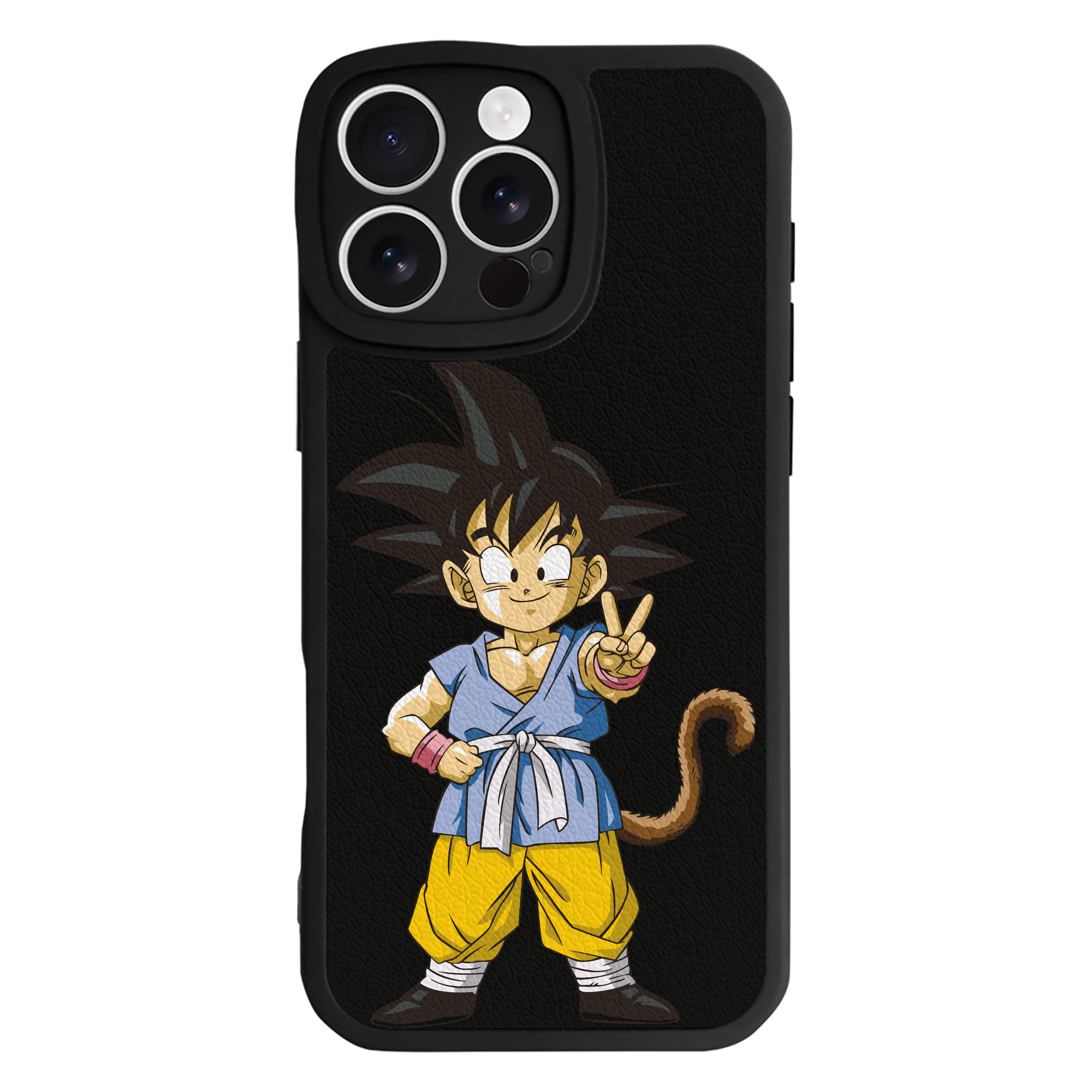 （画像用） ドラゴンボール 孫悟空（そん ごくう）Son Goku カカロット DRAGON BALL Kakarotto 【iPhone 16シリーズ対応】シリコンスマホケース（レザー調） 材質：シリコン